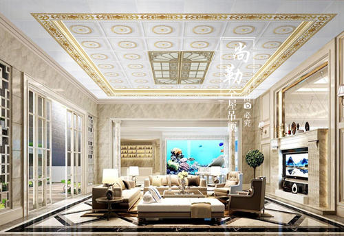 客廳集成吊頂二級頂效果圖-客廳鋁扣板吊頂廠家總結