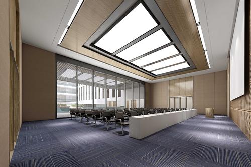 鋁扣板展區效果-公區大堂鋁扣板天花效果圖-展旺鋁扣板