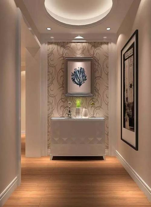 玄關鋁扣板吊頂-現代簡約風鋁扣板吊頂效果圖