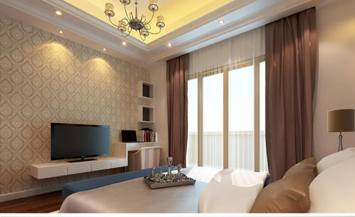 客廳鋁扣板集成吊頂-客廳二級鋁扣板集成吊頂-客廳鋁扣板集成吊頂雙客廳效果圖