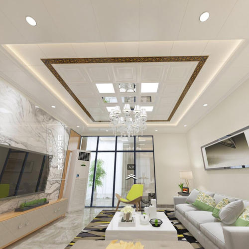 簡(jiǎn)約集成吊頂風(fēng)格-現(xiàn)代簡(jiǎn)約鋁扣板吊頂效果圖