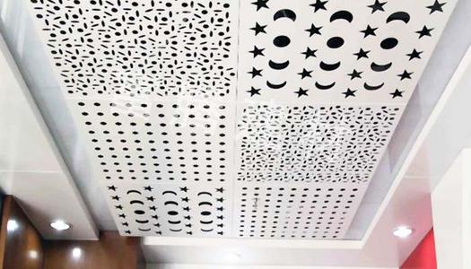 鋁扣板的特色-特色扇形排列沖孔鋁單板產品