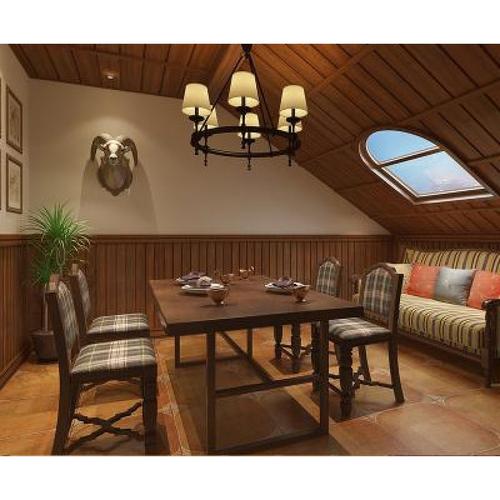 復古鋁扣板吊頂效果圖-現代簡約鋁扣板吊頂效果圖