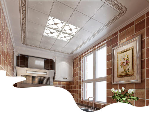 復古鋁扣板吊頂效果圖-現代簡約鋁扣板吊頂效果圖