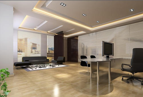 鋁扣板辦公室效果圖-辦公室吊頂應該選擇鋁扣板還是鋁單板